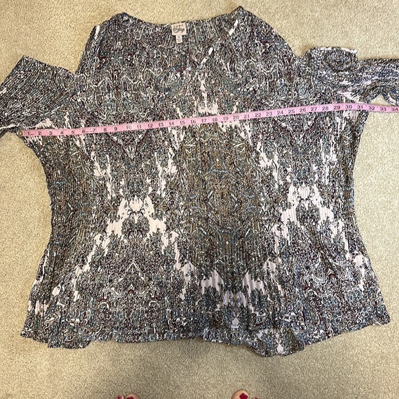 Como Vintage boho cold shoulder blouse 3X - Picture 10 of 11